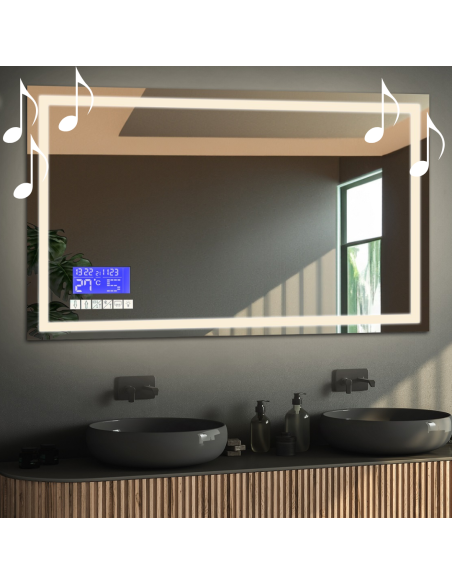 Łazienkowe lustro prostokątne z panelem dotykowym - EMI LED PREMIUM