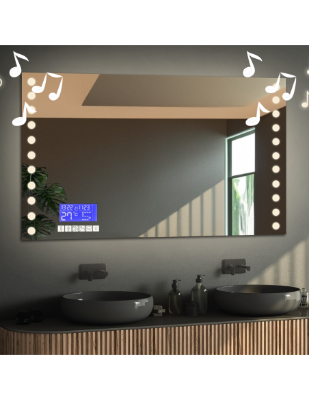 Łazienkowe lustro prostokątne z panelem dotykowym - OLIWIA LED PREMIUM