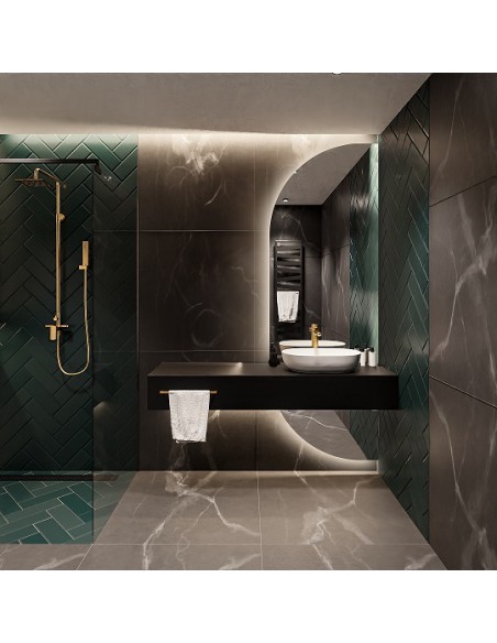 Lustro o nieregularnym kształcie z podświetleniem - NOE W DWÓCH CZĘŚCIACH LED