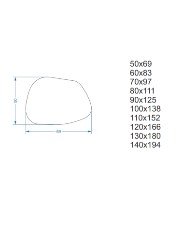 Lustro o organicznym kształcie z...