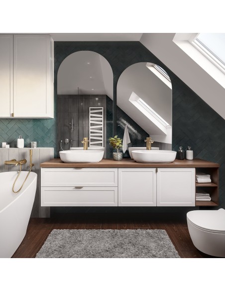 Zestaw dwóch luster łazienkowych półowalnych - FRANK ZESTAW