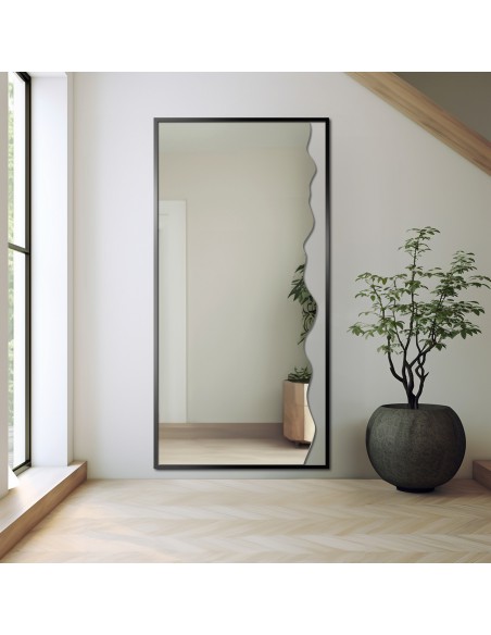 Lustro dekoracyjne w czarnej ramie MDF - WIENA W RAMIE