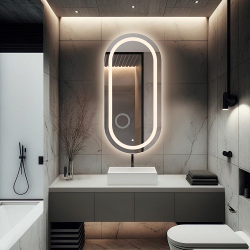 Łazienkowe lustro owalne z... 2