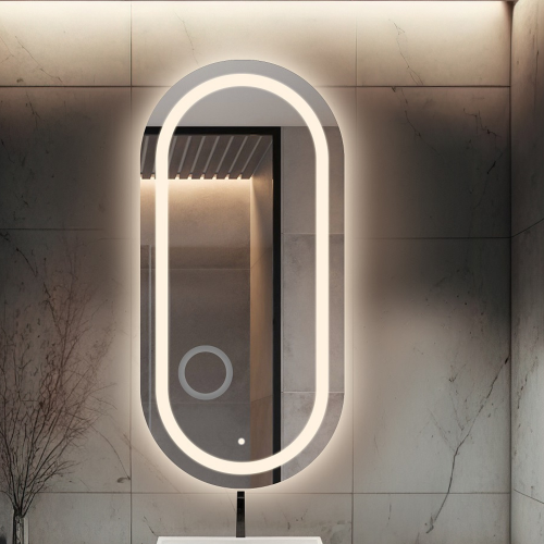 Łazienkowe lustro owalne z...