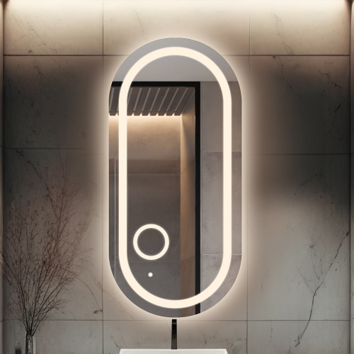 Łazienkowe lustro owalne z...