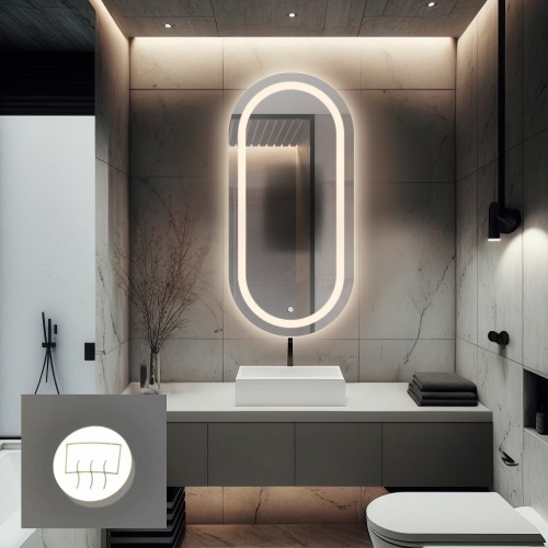 Łazienkowe lustro owalne z...