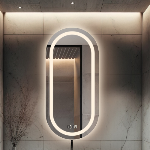 Łazienkowe lustro owalne z...