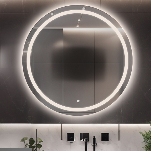 Łazienkowe lustro okrągłe z...