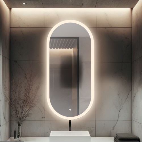 Łazienkowe lustro owalne z...