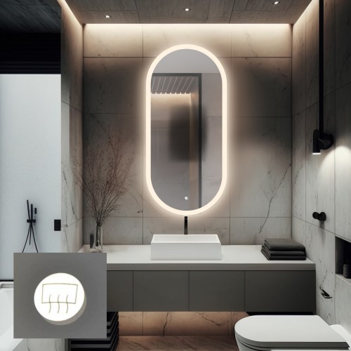 Łazienkowe lustro owalne z... 2