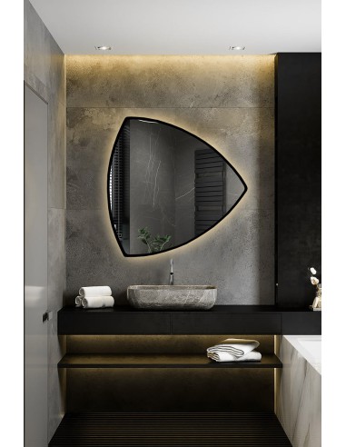 Lustro łazienkowe trójkątne w ramie z...