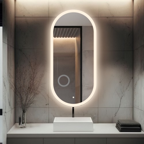 Łazienkowe lustro owalne z...