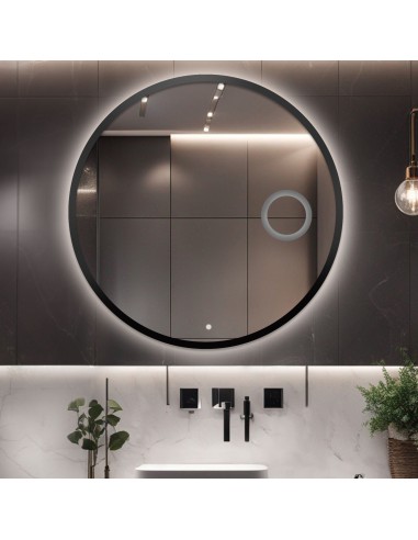 Łazienkowe lustro okrągłe w ramie z...