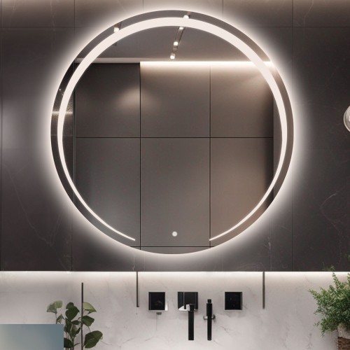 Łazienkowe lustro okrągłe z...