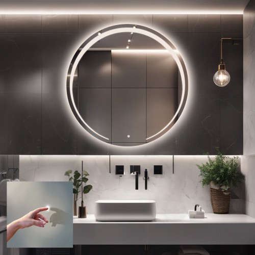 Łazienkowe lustro okrągłe z... 2