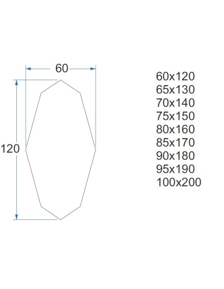 Dekoracyjne lustro o ostrym organicznym kształcie z podświetleniem - RIOLIT LED
