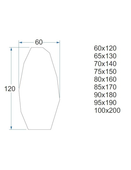 Dekoracyjne lustro o ostrym organicznym kształcie z podświetleniem - PIRYT LED