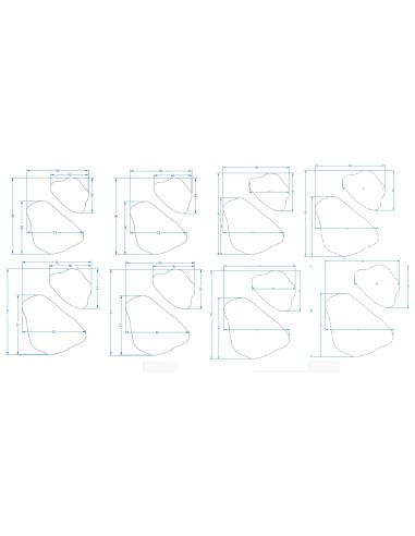 Zestaw luster o nieregularnym...