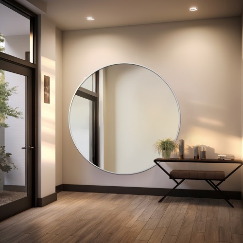 Lustro okrągłe w ramie...