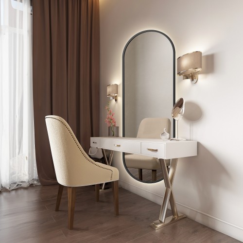 Lustro owalne w czarnej...