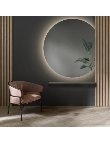 Lustro okrągłe ścięty bok z... Lustro okrągłe ścięty bok z...