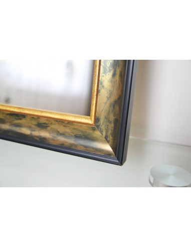 Lustro w zielono złotej drewnianej... Lustro w zielono złotej drewnianej...