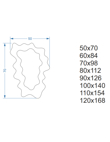 Lustro nieregularne w ramie mdf -...