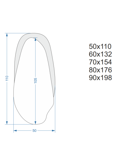 Dekoracyjne lustro na grafitowym antisolu - FUSION