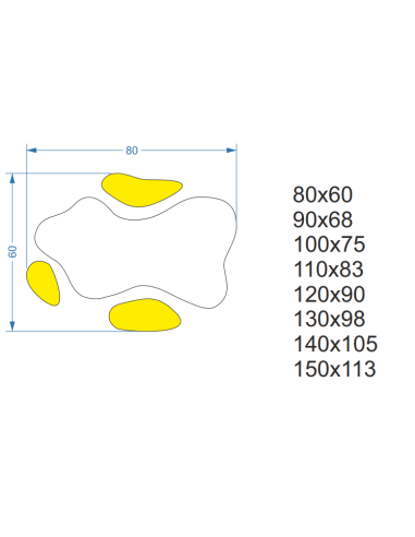 Zestaw dekoracyjnych luster - LOOP