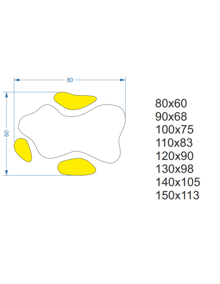 Zestaw dekoracyjnych luster - LOOP