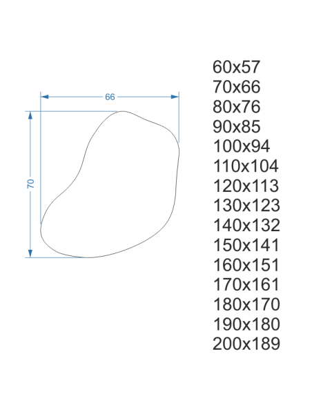 Lustro łazienkowe o nieregularnym kształcie z matą antyparową - KWARC LED PREMIUM