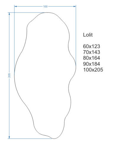 Lustro o organicznym kształcie w...