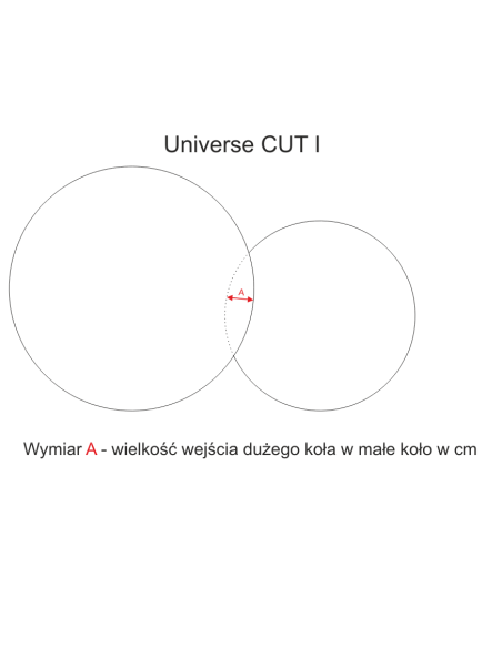 Zestaw luster okrągłych ze ścięciem z podświetleniem - UNIVERSE CUT LED I