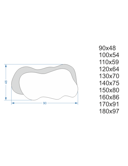 Nieregularne lustro na lustrze postarzanym vintage - VELOCE