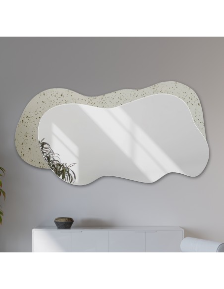 Nieregularne lustro na lustrze postarzanym vintage - VELOCE