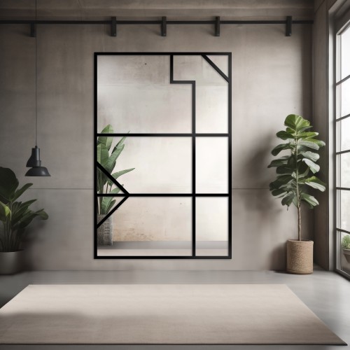 Lustro loft ze szprosami -... 2