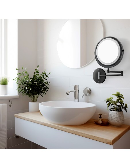 Lusterko kosmetyczne powiększające LED- ZUMIK BLACK