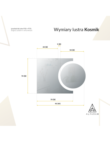 Zestaw luster łazienkowych kółko i... Zestaw luster łazienkowych kółko i...