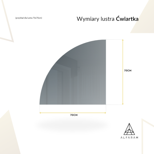 Lustro ćwiartka z koła w... 2