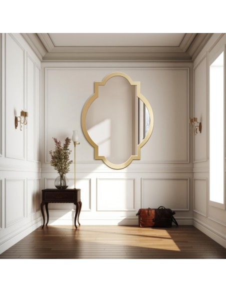 Lustro ścienne w stylu retro w ramie - CHARM