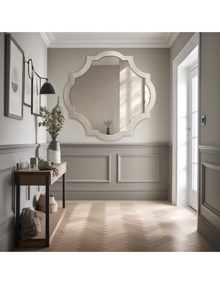 Lustro ścienne w stylu retro w ramie - SKARLET