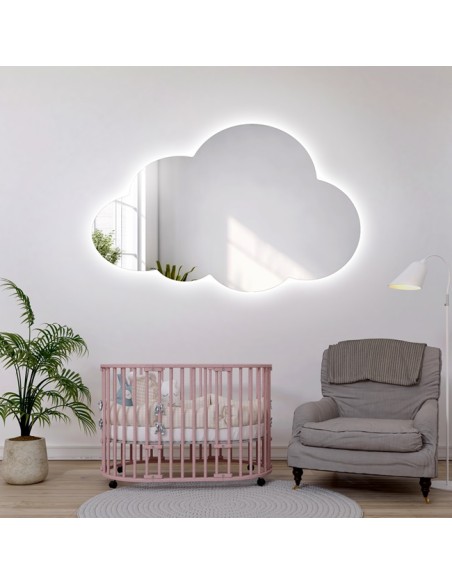 Lustro do pokoju dziecięcego chmurka z podświetleniem – CLOUD LED