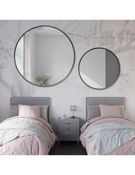 Lustra okrągłe zestaw w ramie czarnej MDF SLIM - ZESTAW OTYLIA - kolor ramy do wyboru