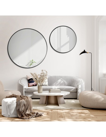 Lustra okrągłe zestaw w ramie czarnej MDF SLIM - ZESTAW OTYLIA - kolor ramy do wyboru