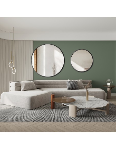 Lustra okrągłe zestaw w ramie czarnej MDF SLIM - ZESTAW OTYLIA - kolor ramy do wyboru