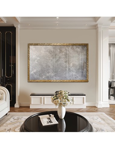 Luksusowe lustro ścienne w złotej...