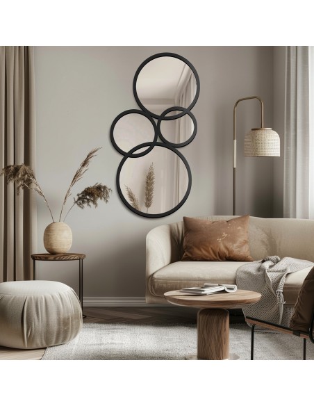 Lustro dekoracyjne w czarnej ramie MDF - BELM - kolor ramy do wyboru