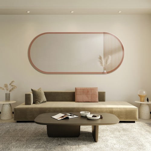 Owalne lustro w ramie złoty... 2