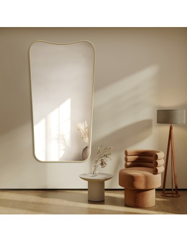 Lustro nieregularne w ramie złotej...