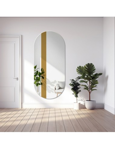 Lustro owalne z dekoracyjnym paskiem...